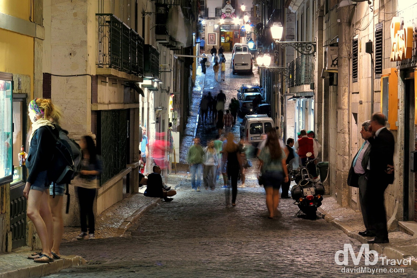 Travessa Da Queimada in the nightlife Bairro Alto district of Lisbon, Portugal. August 24th 2013.