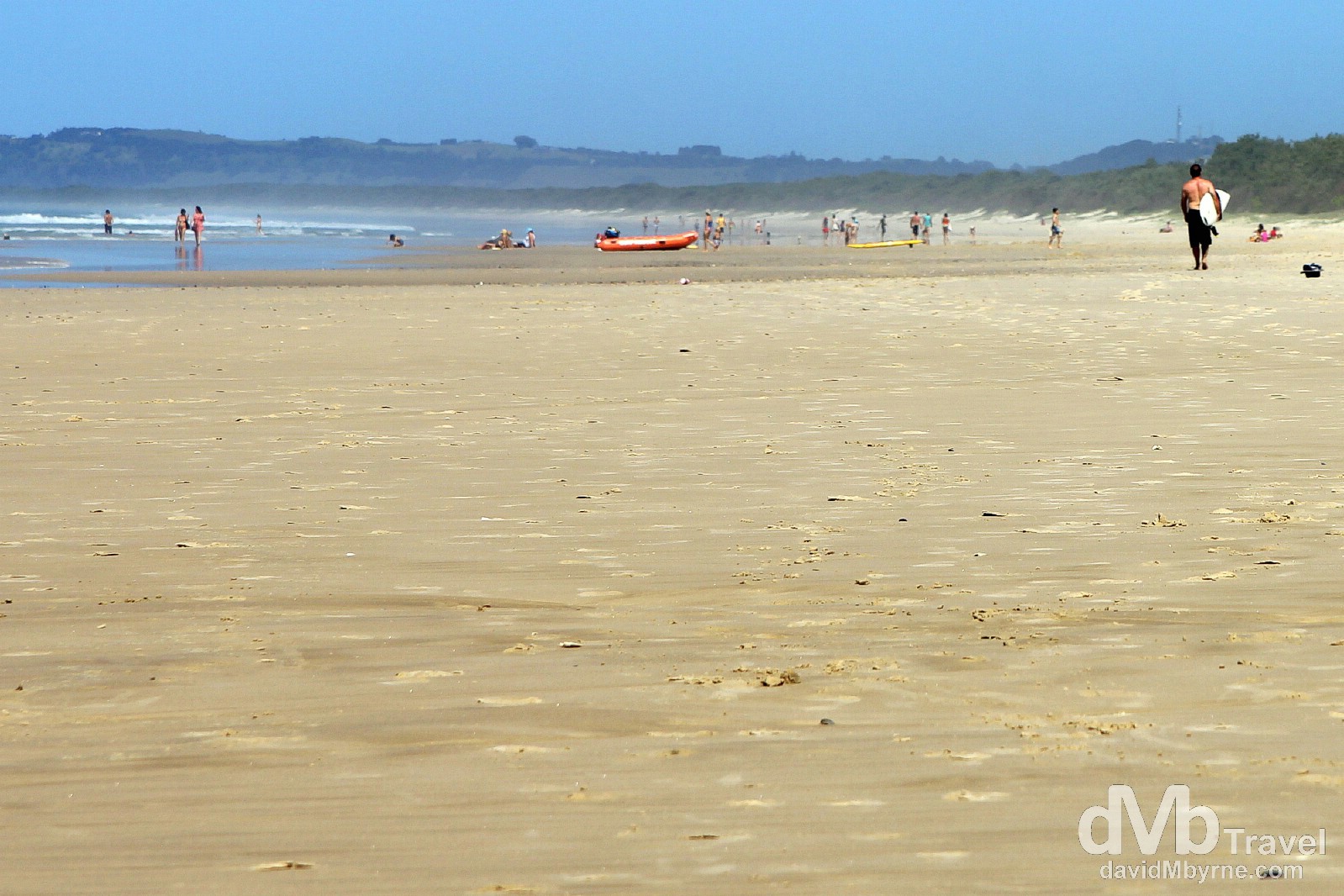 The expanse of Brunswick Heads beach, New South Wales, Australia. April 7th 2012.   