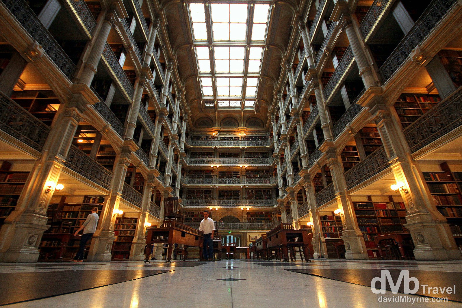 The wonderful interior of the George Peabody Library in The Peabody Institute, Mount Vernon, Baltimore, Maryland, USA. July 9th 2013.