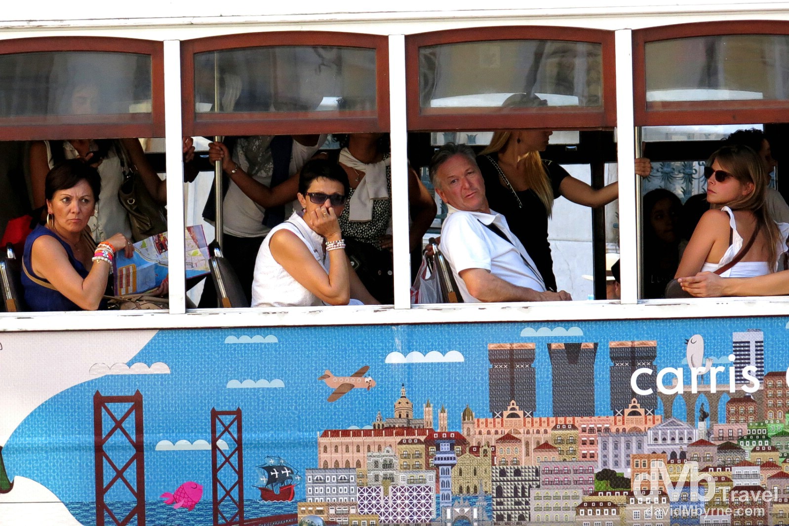 Riding Tram 28, Lisbon, Portugal. August 26th 2013.