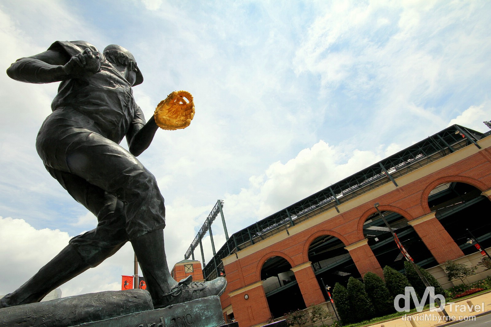 A statue outside of Oriole Park at Camden Yards of Brooks Robinson, a lifetime Oriole & widely regarded as the best third baseman to ever play baseball. Baltimore, Maryland, USA. July 11th 2103. 