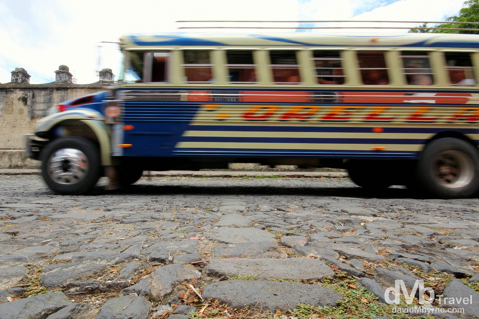 A chicken bus on the streets of Antigua, Guatemala. May 20th 2013.