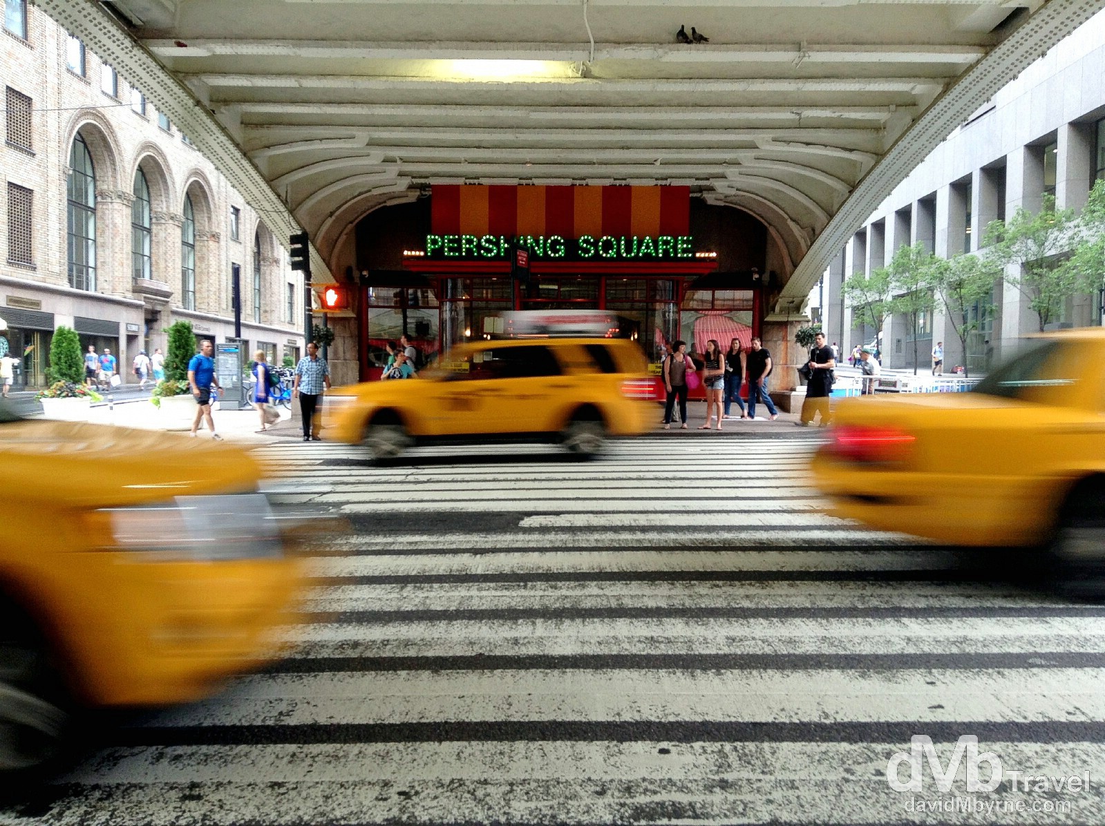 Traffic outside Grand Central Station/Terminal, New York City, USA. July 13th 2013. (iPod)