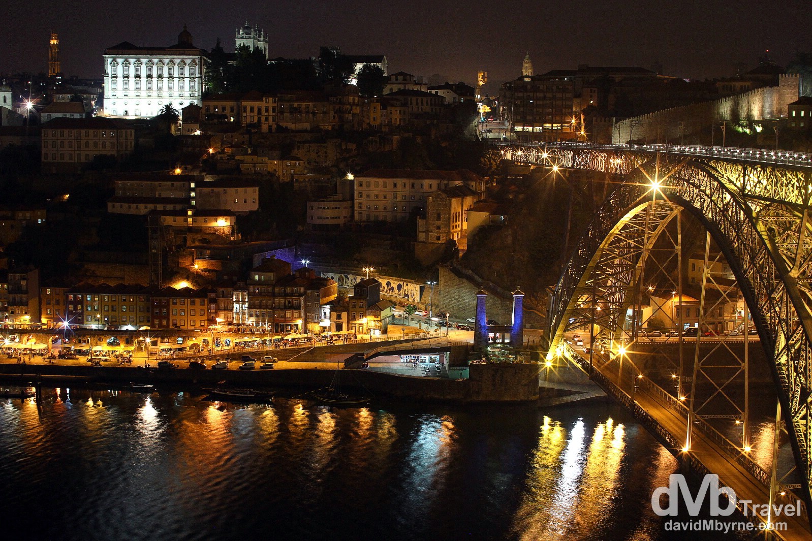 I didn't find Porto as photogenic at night as I found Lisbon but I did like this night time view, a view of the Douro River, Ponte D. Luis I bridge & the historic centre of Porto as seen from the Jardin do Morro in the Gaia district of the city. August 28th 2013.