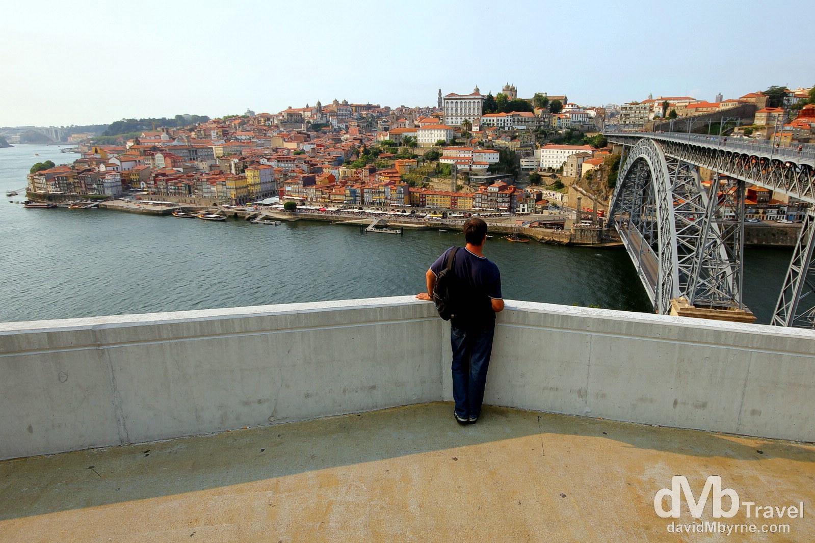 Viewing Porto & the Douro River from the Jardin do Morro, Porto, Portugal. August 28th 2013.