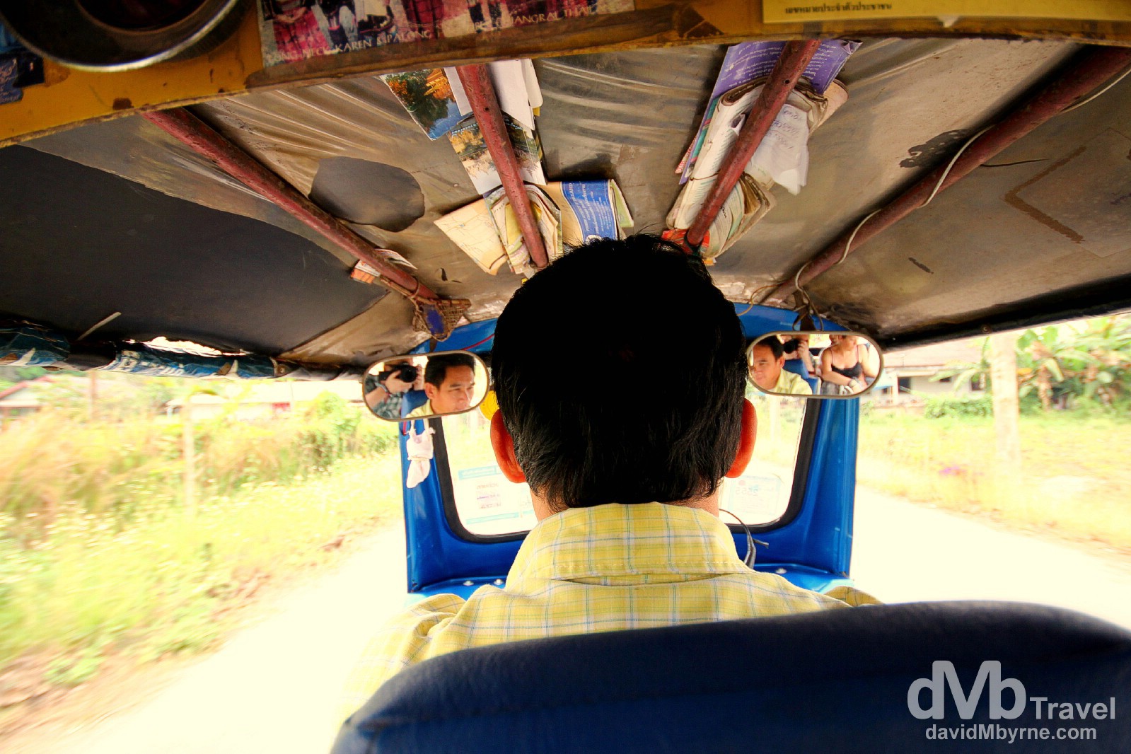 Tuk-tuk times en route from  Wat Rong Khun, aka The White Wat, to Chiang Rai, northern Thailand. March 11th 2012. 