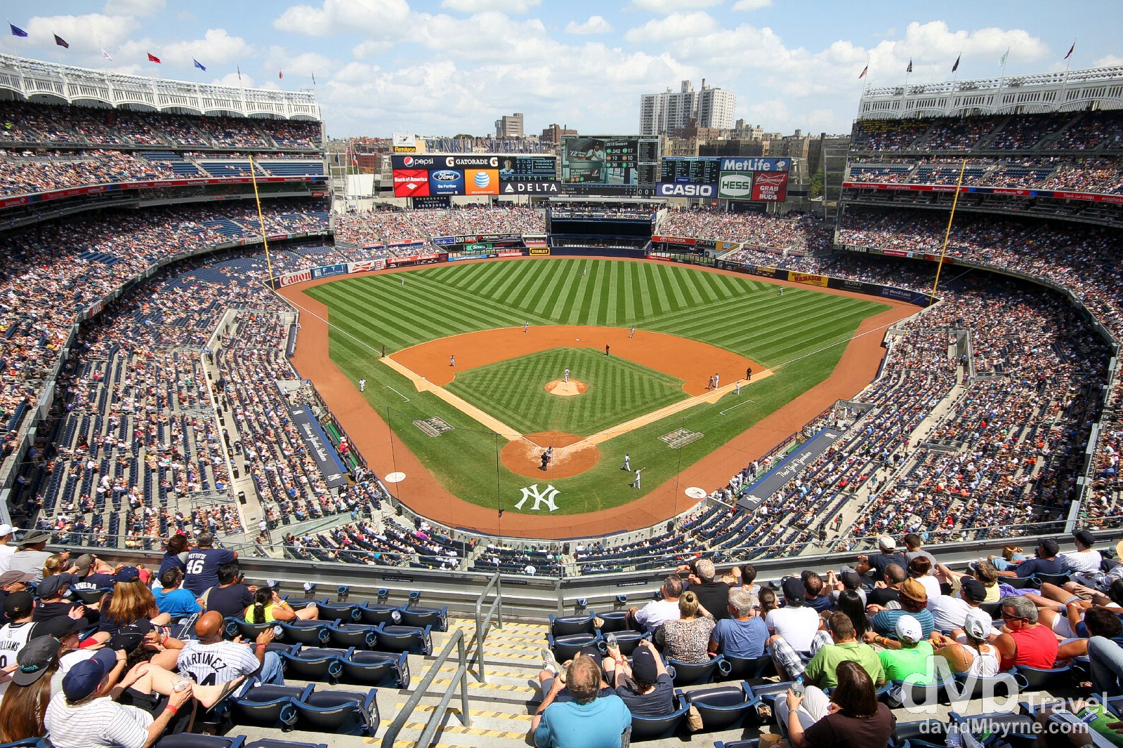 A sunny Sunday afternoon in Yankee Stadium, The Bronx, New York. July 14th 2013. 