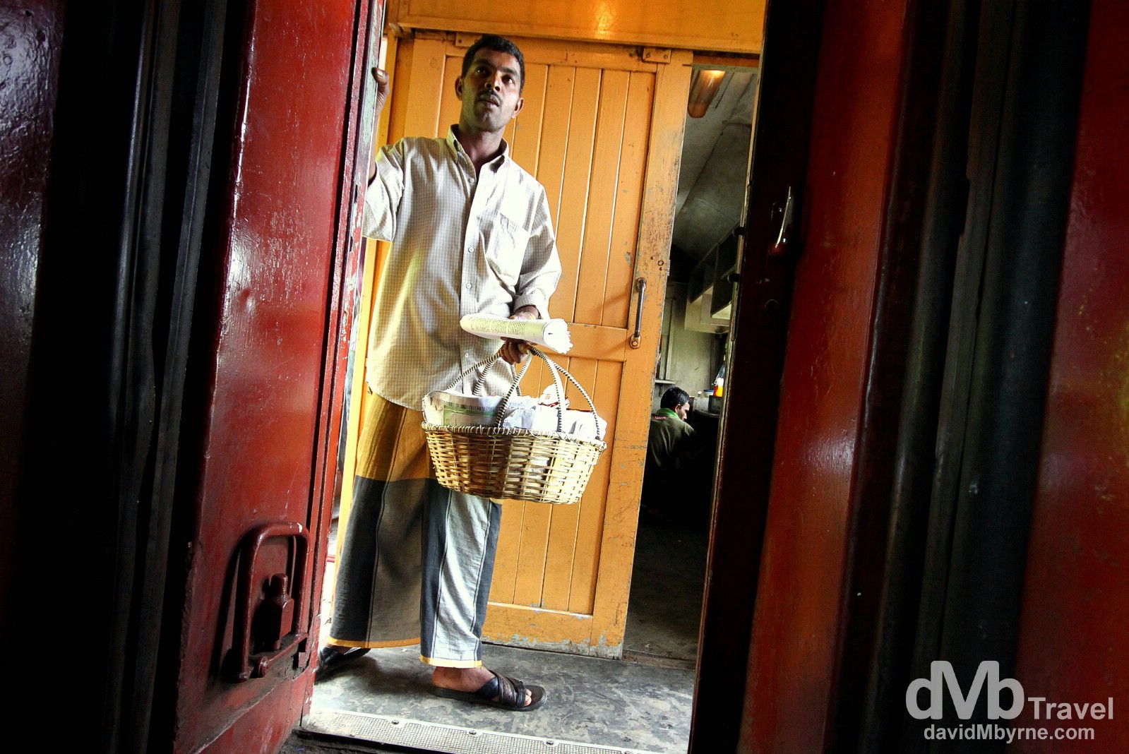A vendor on the Kandy-bound train, central Sri Lanka. September 7th 2012. 
