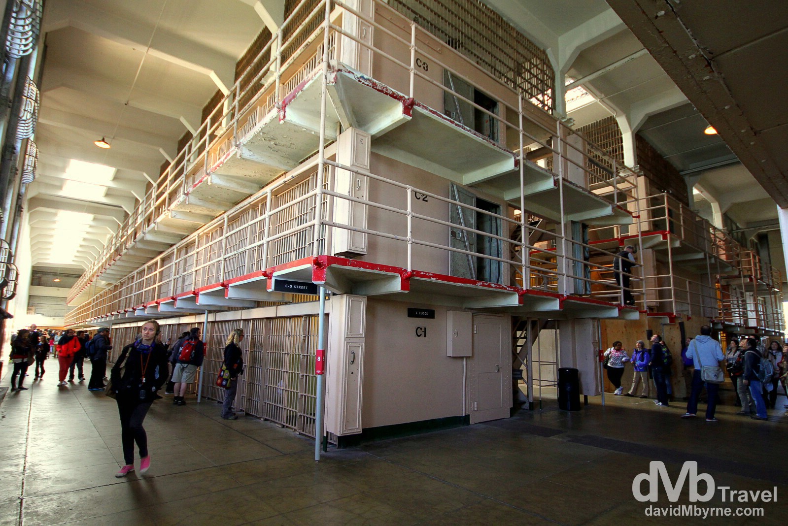 Cell blocks on Alcatraz Island, San Francisco Bay, California, USA. April 9th 2013.  