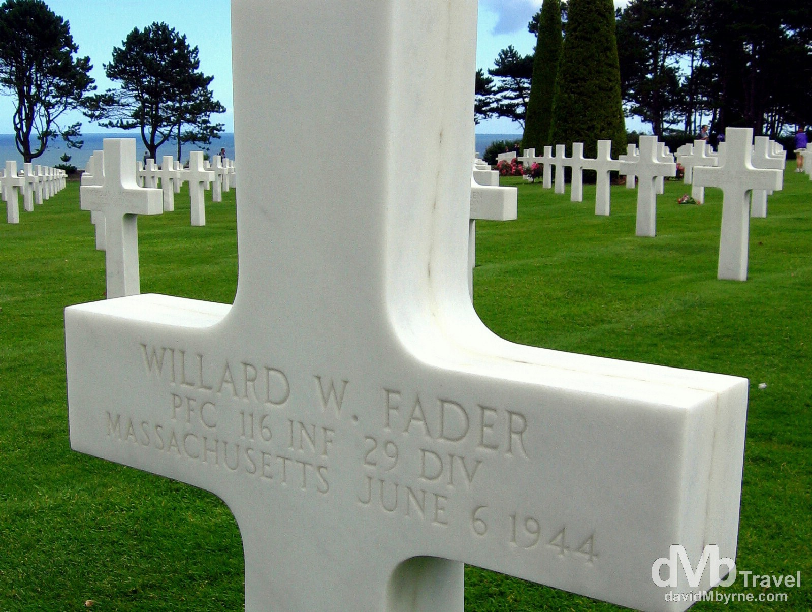D-Day. June 6th 1944. The American War Cemetery at Colleville sur mer, Normandy, France. August 16th 2007.