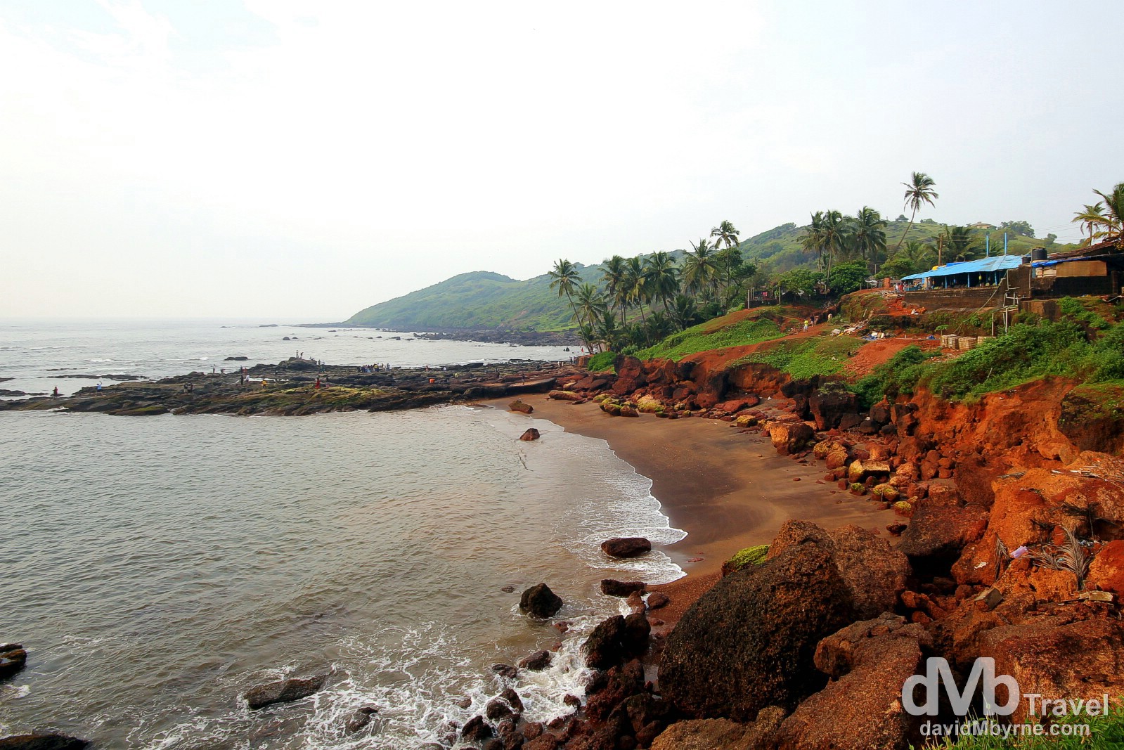 A section of coastline at Anjuna, Goa, India. September 29th 2012. 