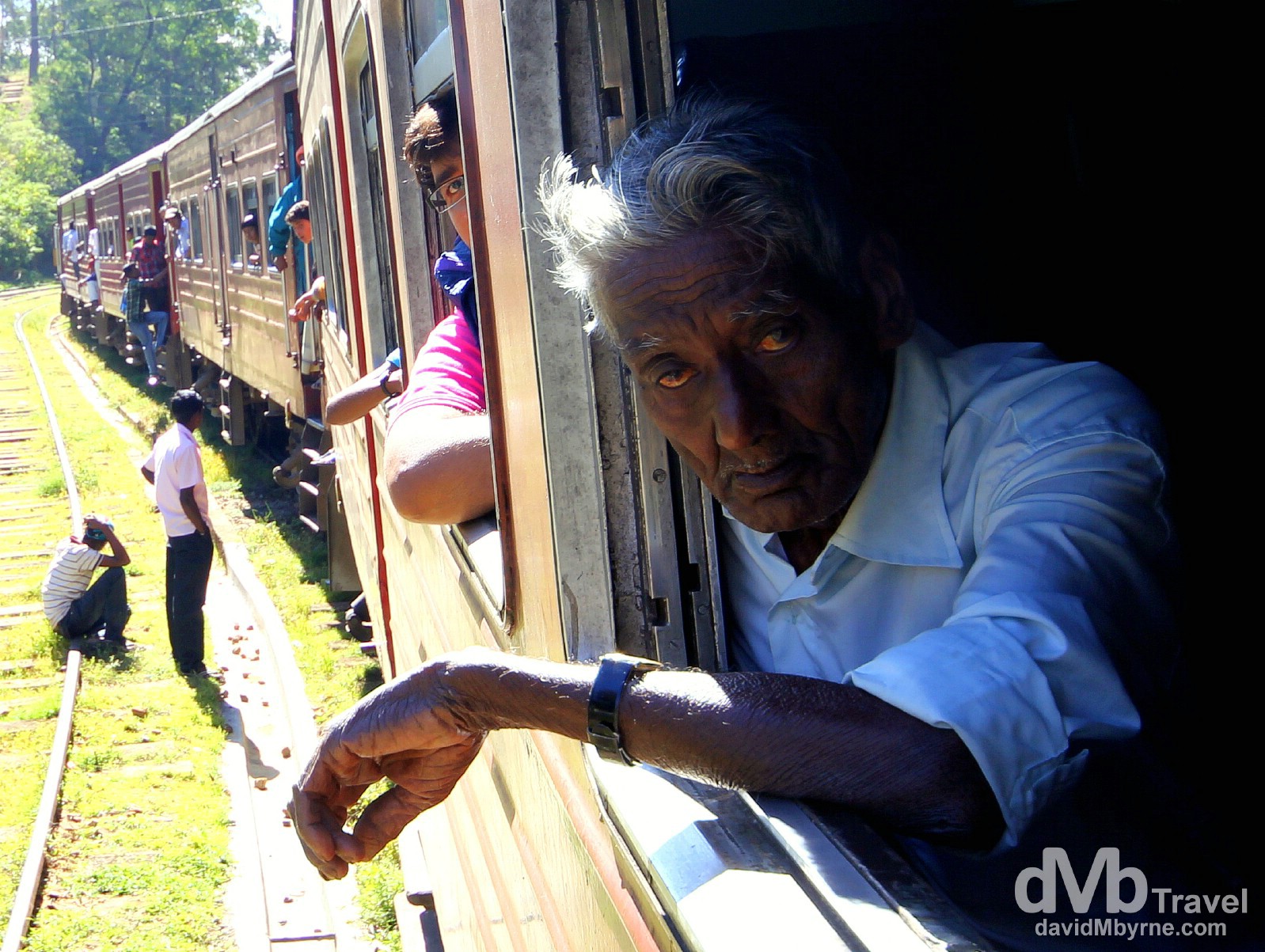 Waiting out a delay on the Badulla to Colombo train in central Sri Lanka. September 5th 2012.
