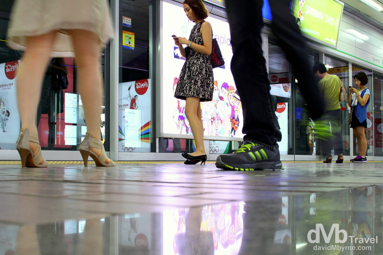 Gangnam Metro Station, Seoul, South Korea. July 8th 2012.