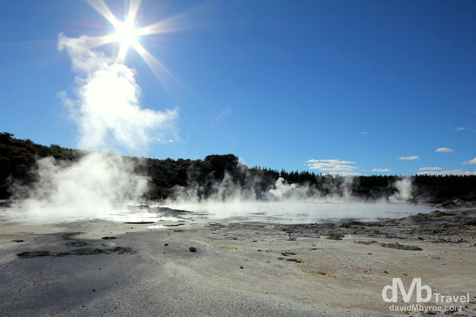 Geothermal activity in the Hell’s Gate geothermal reserve, Rotorua, North Island, New Zealand. May 5th 2012.