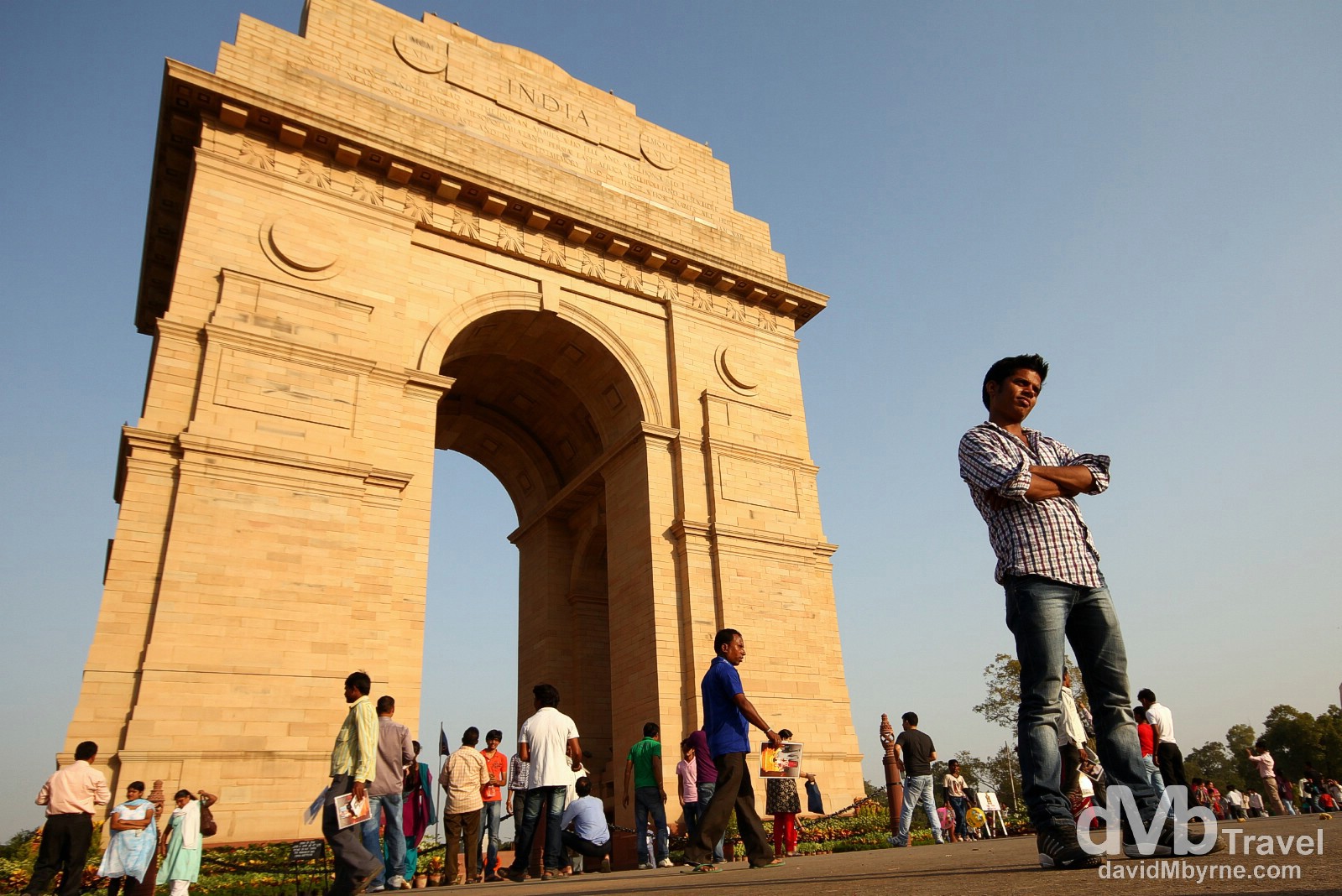 Posing at the India Gate, New Delhi, India. October 7th 2012.