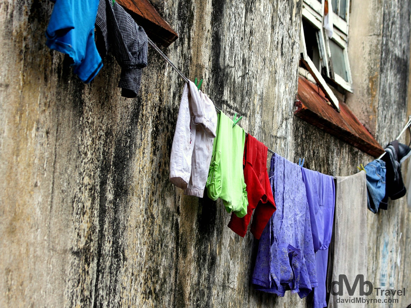 Laundry hanging outside a building in a lane of Galle’s Fort, Galle, southern Sri Lanka. September 2nd 2012.