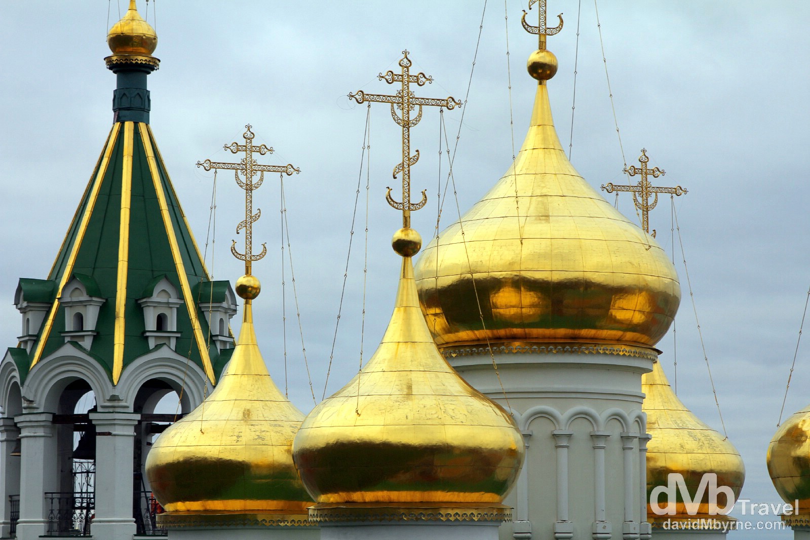 Gold Onion Domes. Nizhny Novgorod, Russia. November 14th 2012.