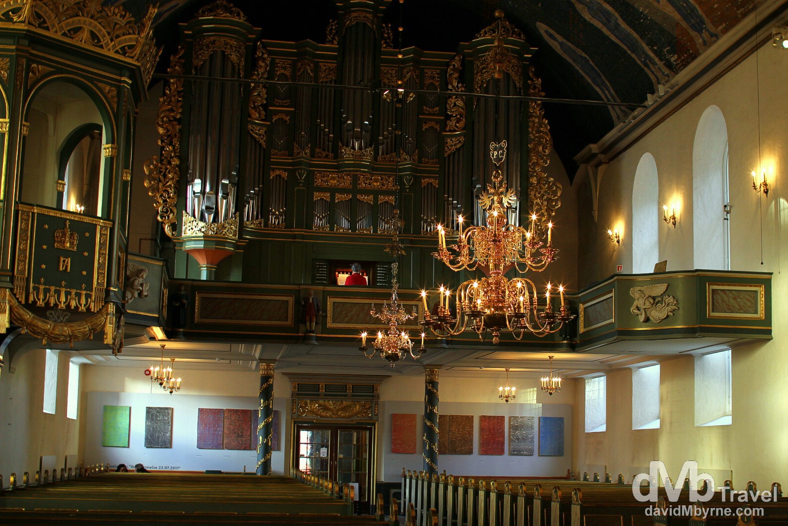 Organ practice in Oslo Cathedral, Oslo, Norway. November 29, 2012.