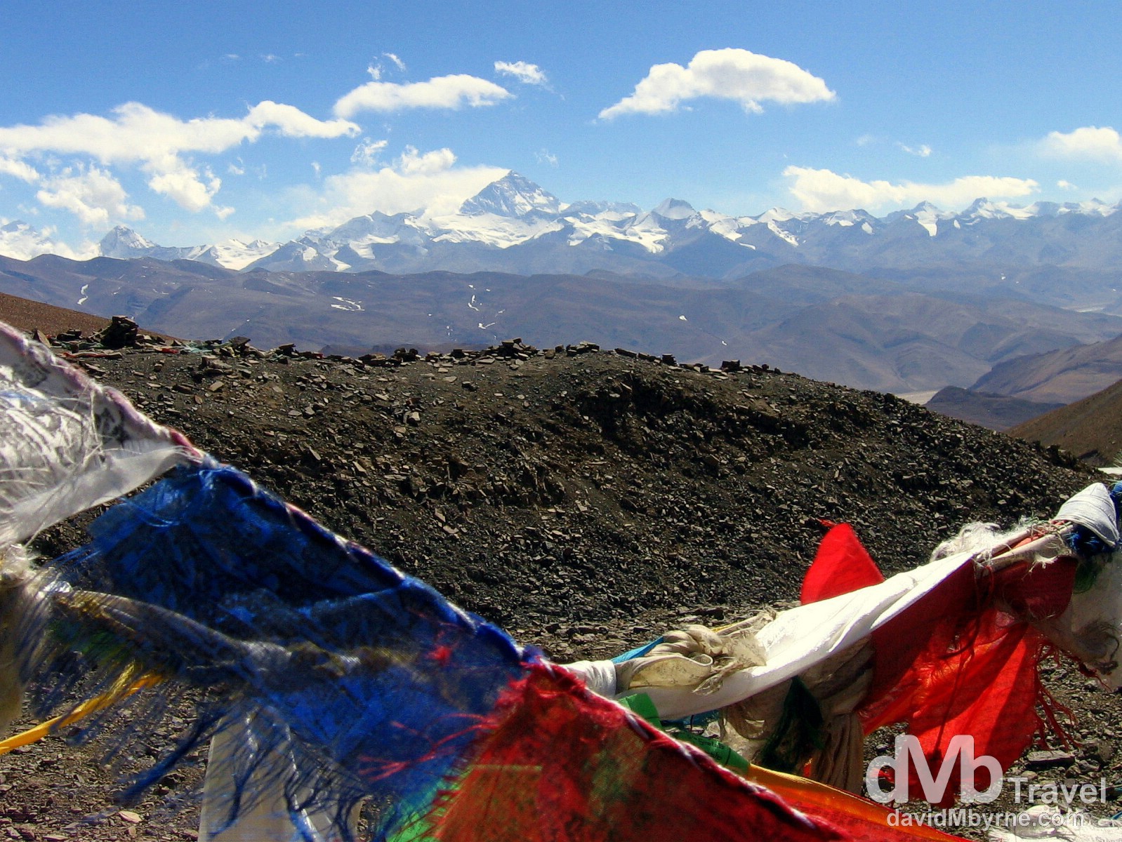 The Everest region from the Pang La pass in Tibet