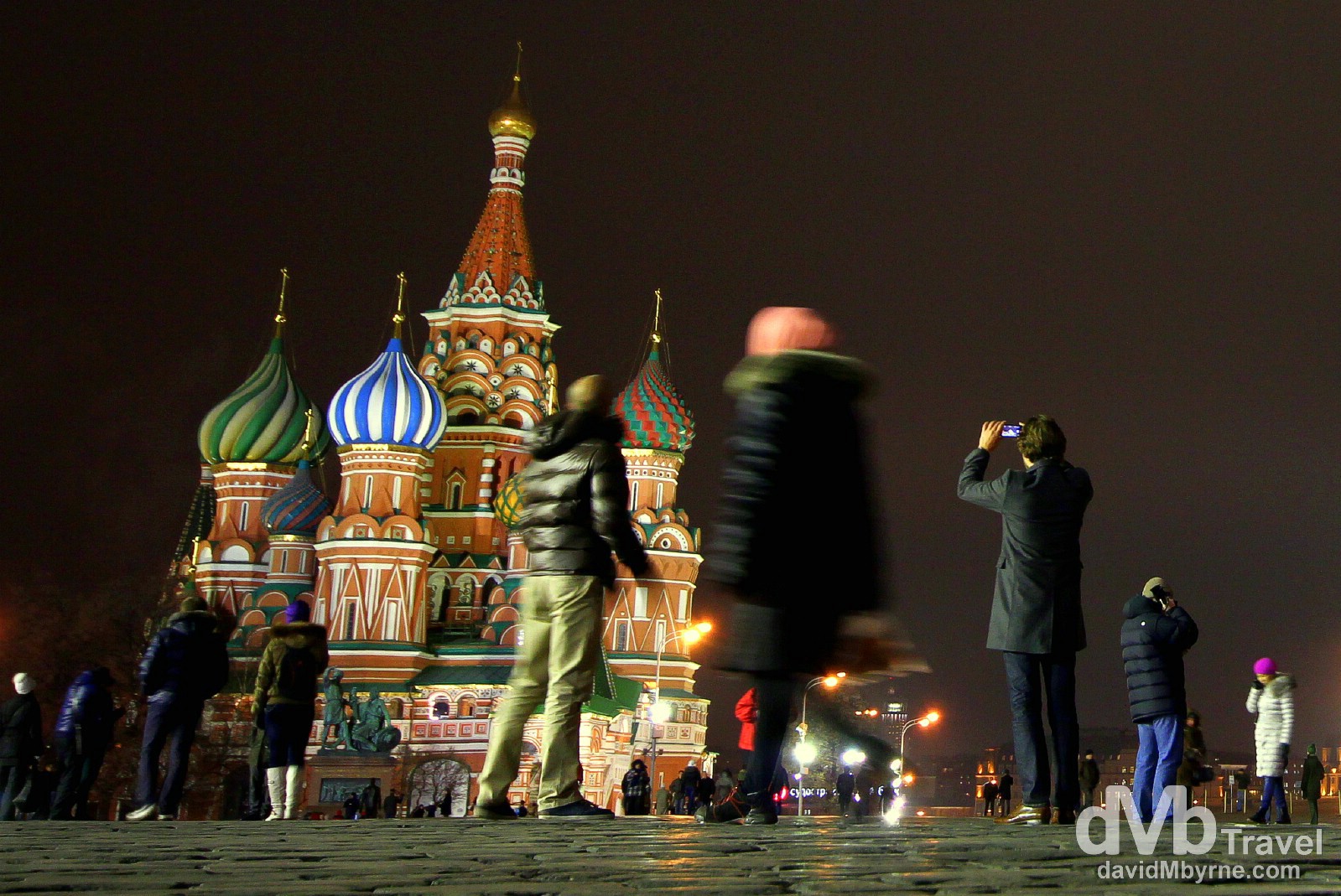 Photographing Saint Basil's Cathedral in Red Square, Moscow, Russia. November 19th 212. 