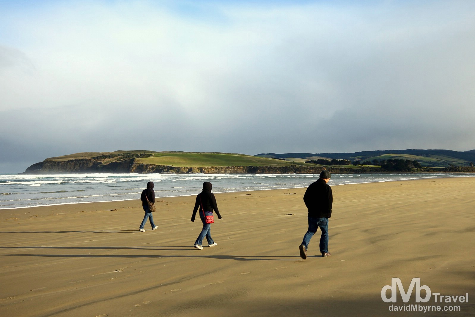 Strolling on the beach at Surat Bay, The Catlins, South Island, New Zealand. May 28th 2012.