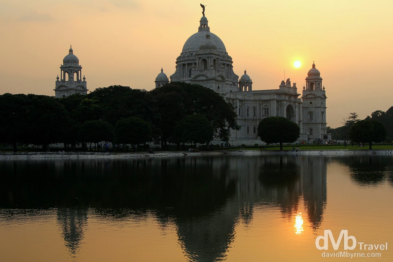 Sunset at the Victoria Memorial, Kolkata (Calcutta), West Bengal, India. October 16th 2012.