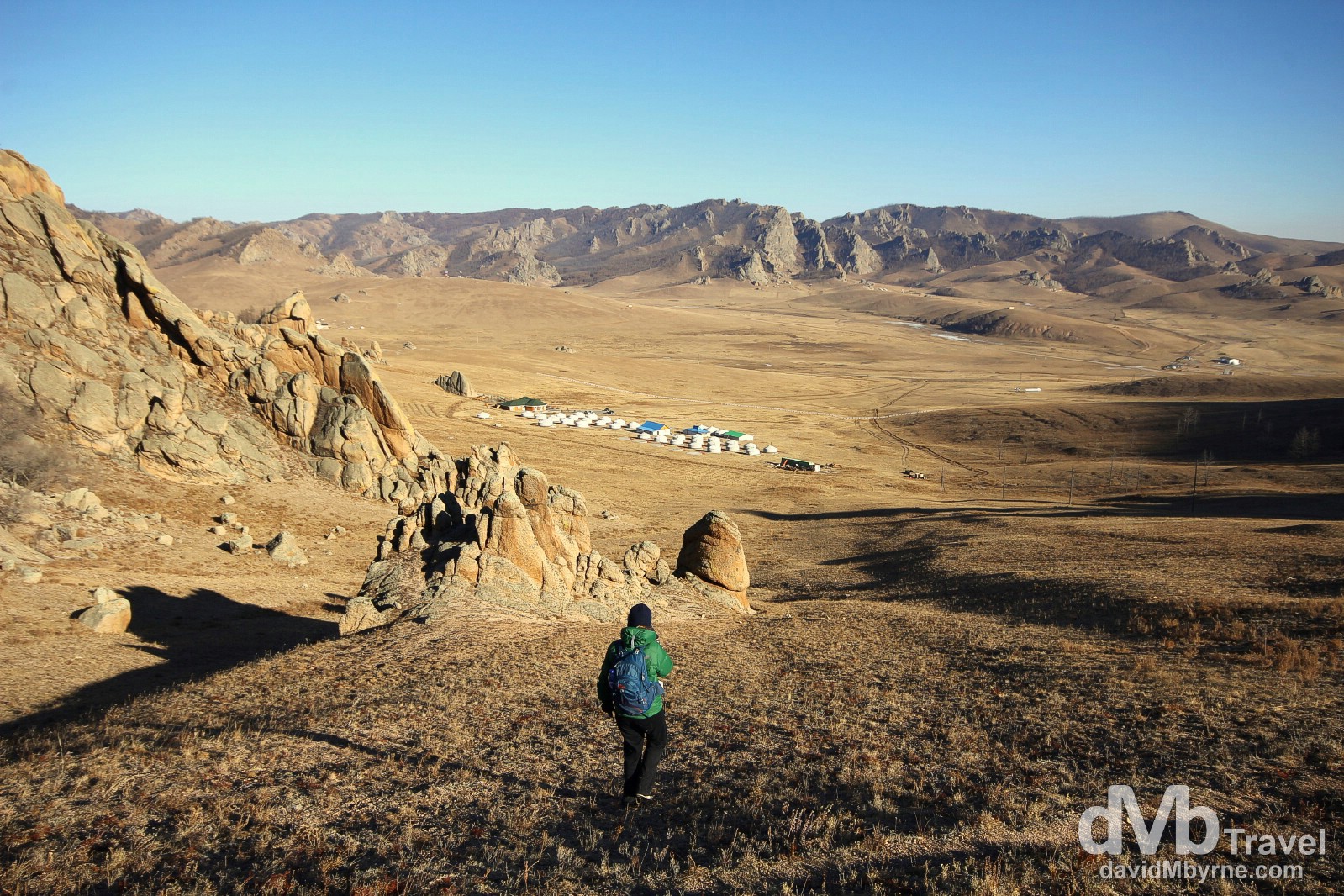 Walking in Terelj National Park, Mongolia. November 3rd 2012.