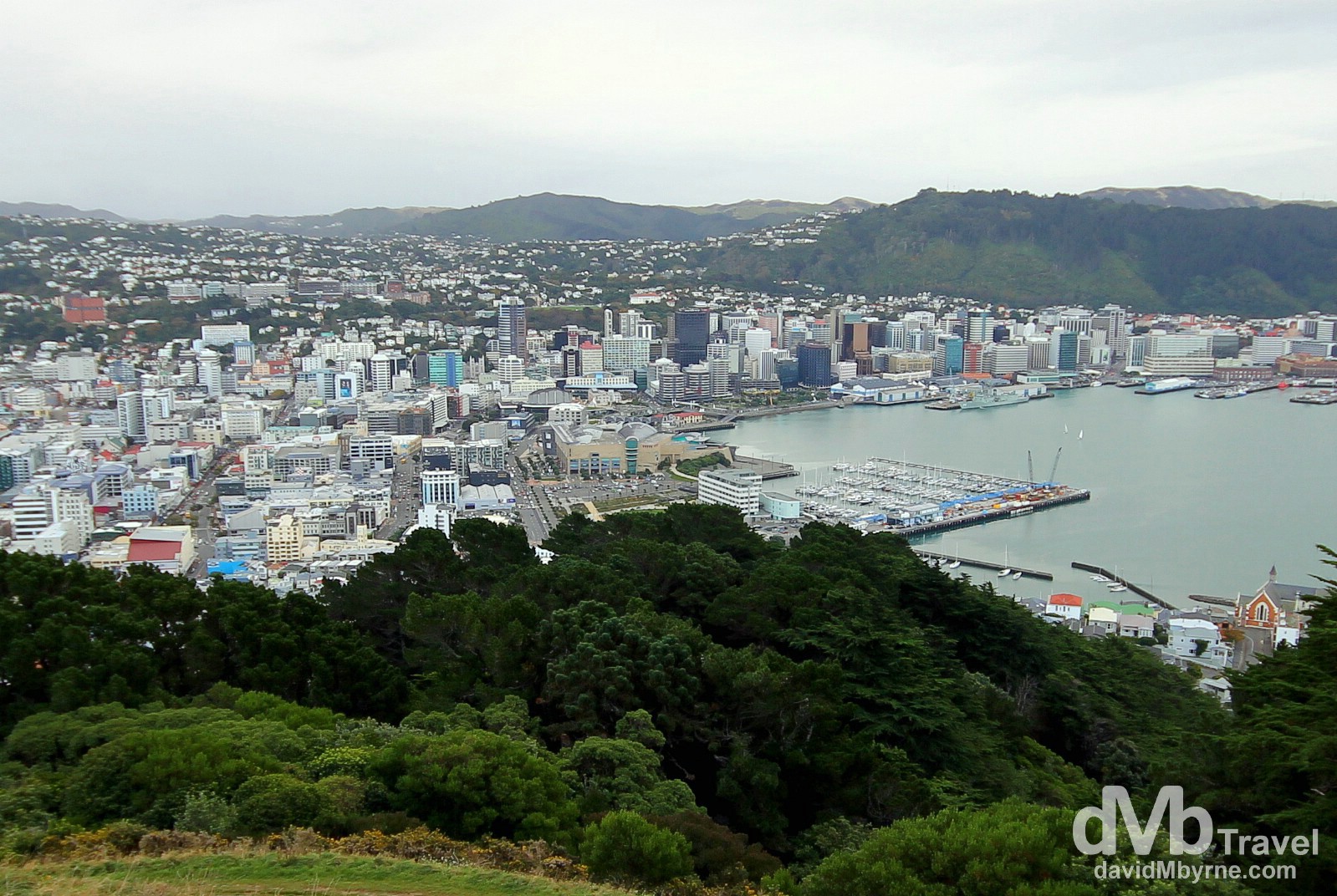 Wellington, North Island, New Zealand, as seen from the Mount Victoria lookout over the city. May 11th 2012.   