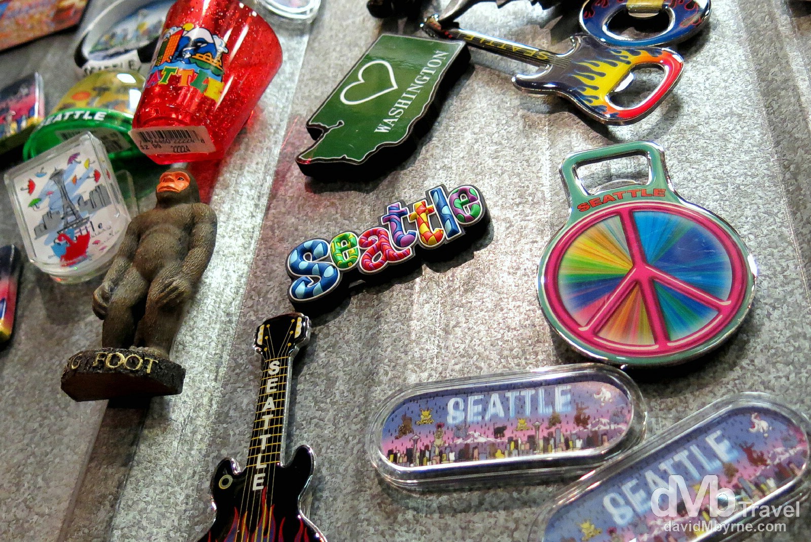 Fridge magnets in Ye Olde Curiosity Shop, Seattle. Ye Olde Curiosity Shop has been here in one form or another since 1899, in continuous operation by the same family. The narrow, cluttered gift novelty store -- a mainstay of Seattle tourism -- never fails to please and revolt. Although a shop first & foremost, the resident (American, not Egyptian) mummies, Sylvester and Sylvia, are its biggest draw. Other Shop denizens include a virtual family of Barnum Mer-creatures: a Mermaid, a Mer-Baby, and a Mer-dog named "Petri-Fido." The requisite freak pig in a jar shares space with a ship scale model constructed entirely of matchsticks. There is a 350-year-old "African voodoo monkey" -- its intestines have been removed and braided onto its head. Curious indeed and a Seattle must-see. Ye Olde Curiosity Shop, Seattle, Washington, USA. March 26th 2103. 