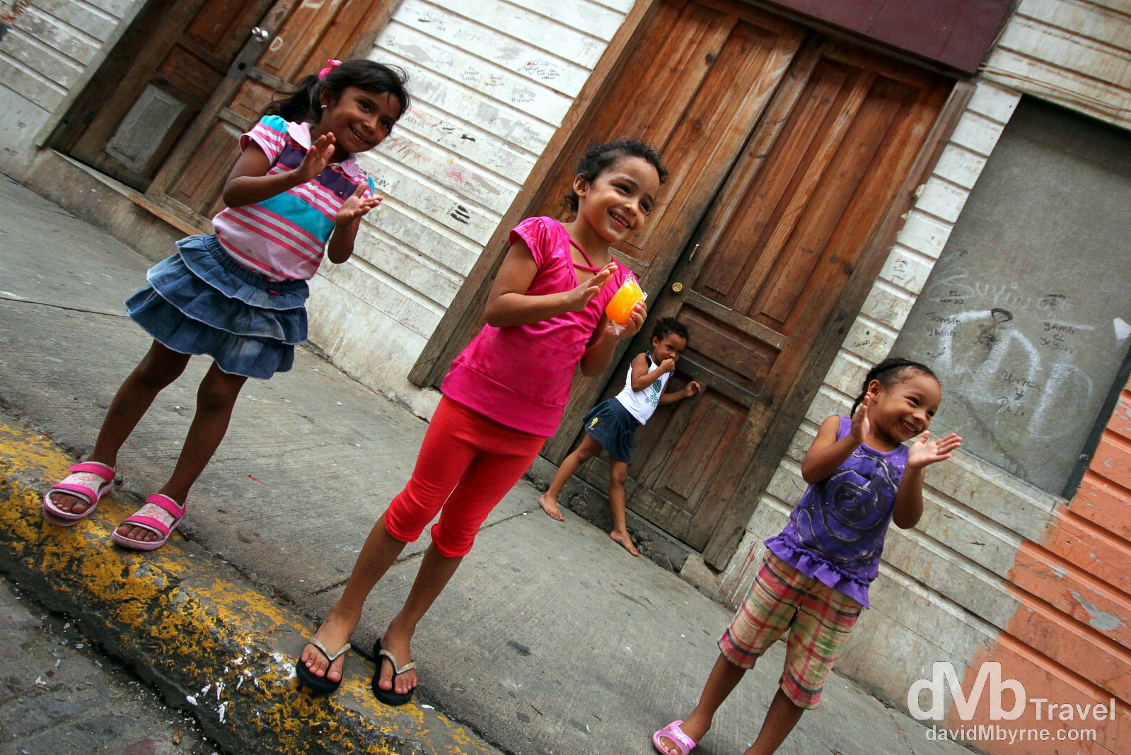 Children on the streets of Casco Viejo, Panama City, Panama. July 1st 2013.