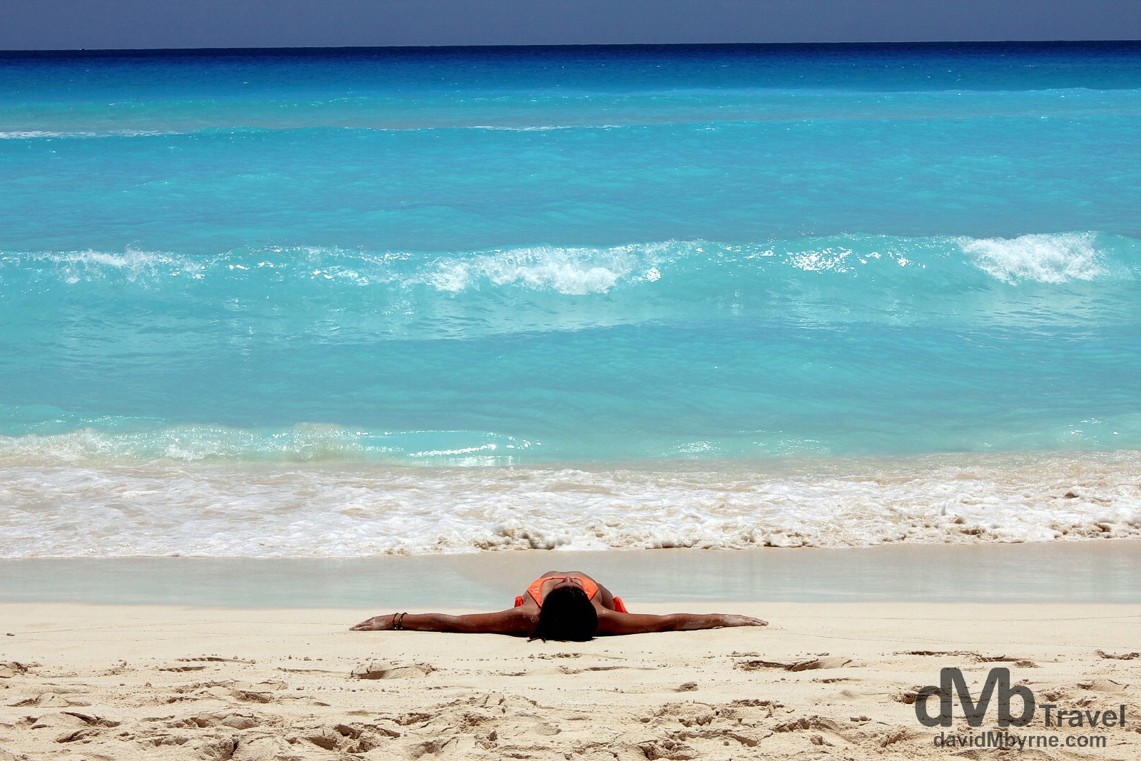 Relaxing on Playa Chac-Mool, Cancun, Yucatan, Mexico. May 5th 2013.