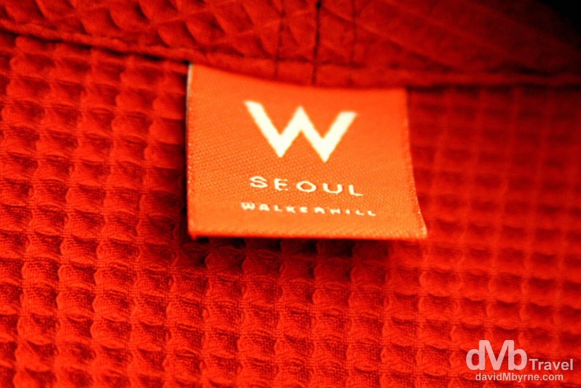 W Hotel bathrobe, W Hotel, Walkerhill, Seoul.