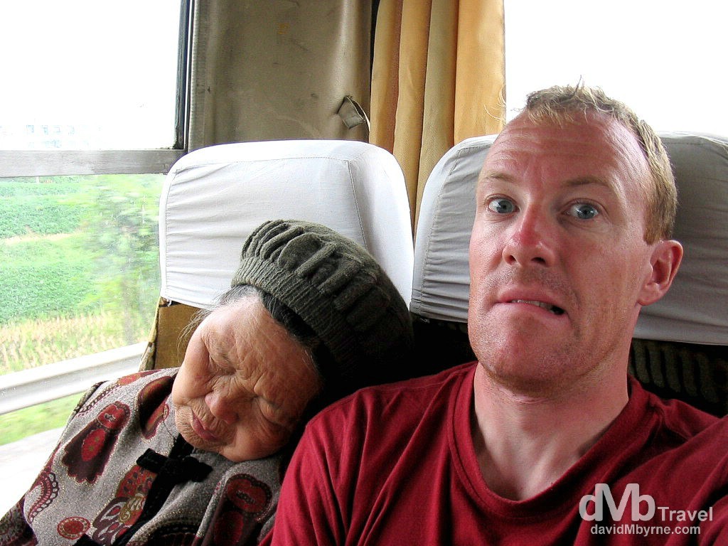 A snoozer of a bruiser. En route from Chongqing to Leshan, Central China. September 19th, 2004.
