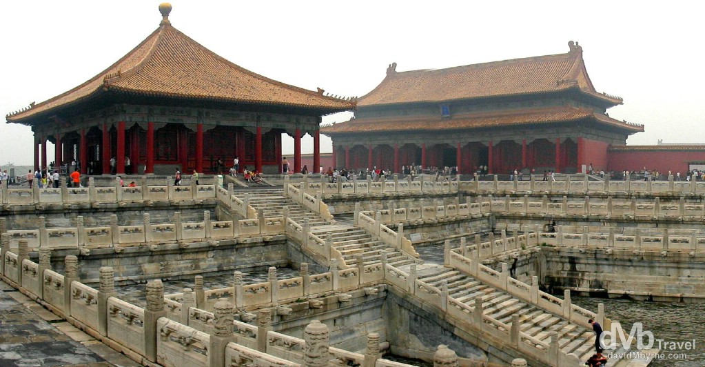 Buildings in the Forbidden City, more accurately called The Palace Museum, Beijing, China. August 25th, 2004