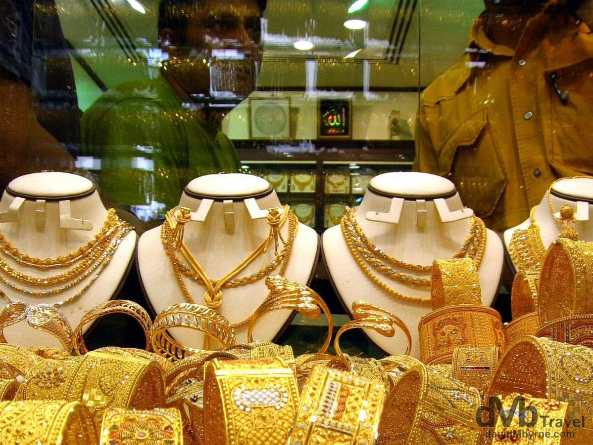 Bling in the Gold Souq (market), Al Ras, Dubai, United Arab Emirates. April 7th, 2008.