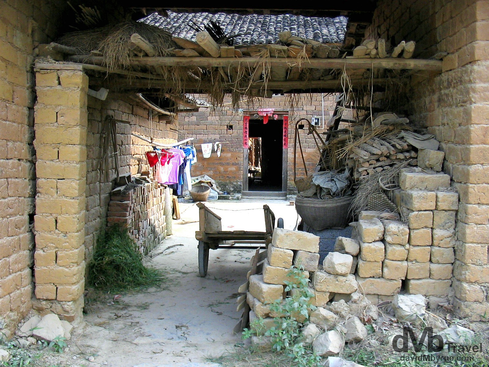 A village in the countryside outside Yangshou, Guangxi Province, Southern China. September 11th, 2004.