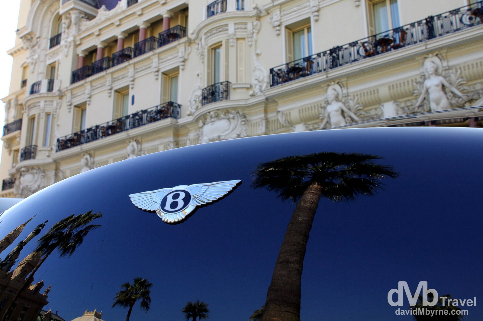 A Bentley parked outside the Hotel de Paris in Monte-Carlo, Monaco, March 14th, 2014.