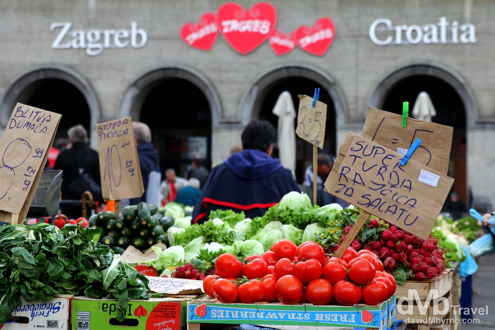 Dolac Fruit & Vegetable Market, Zagreb, Croatia. March 24th, 2014.