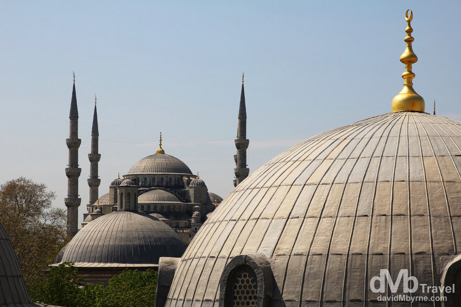 The Sultan Ahmed Mosque, aka The Blue Mosque, as seen from the upper windows of the Aya Sofya. Istanbul, Turkey. April 10th, 2014.