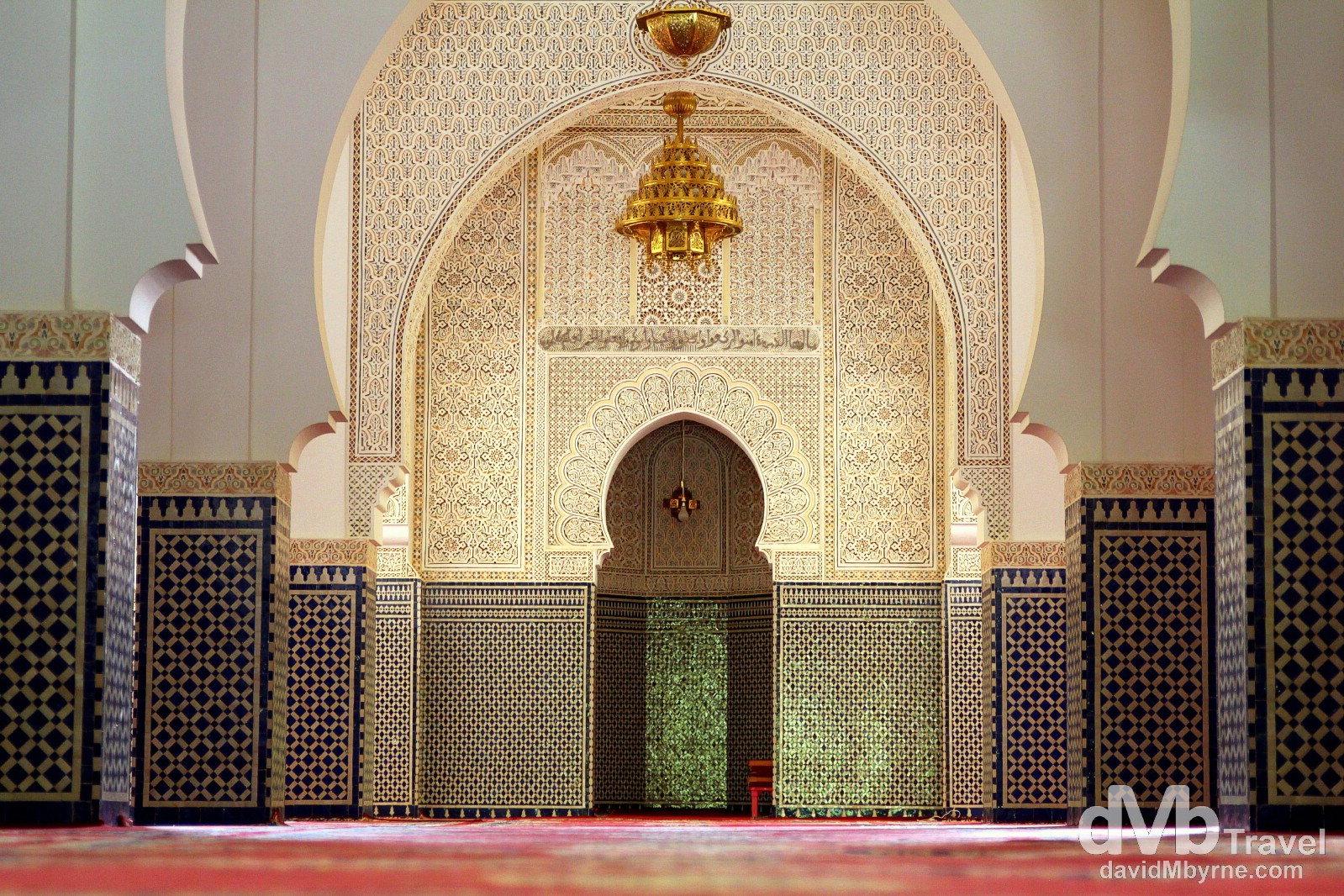 The interior of the Zaouai of Moulay Ali Shereef, the founder of the Moroccan Alaouite dynasty, outside the village of Rissani, Morocco. May 22nd, 2014.