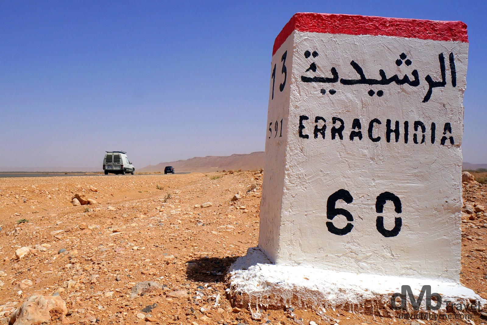 On the N13 en route from Merzouga to Er Rachidia, southern Morocco. May 22nd, 2014.
