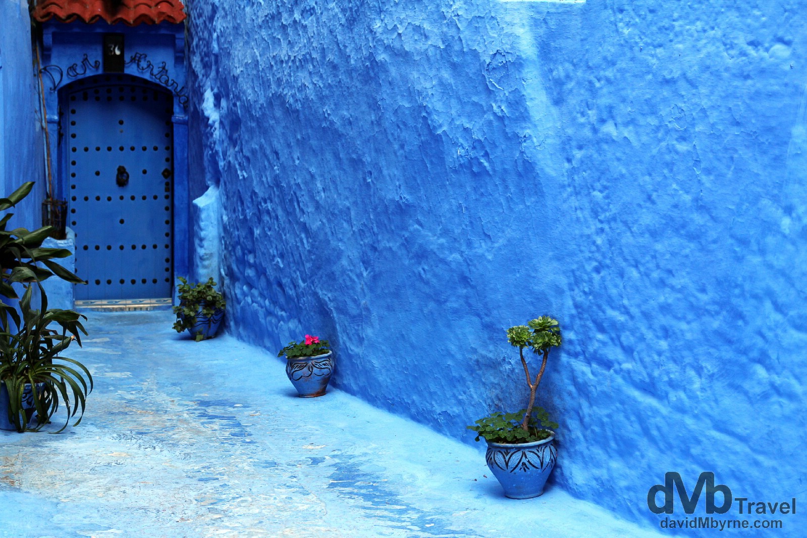 The lane to the Dar Antonio guest house in the medina in Chefchaouen, Morocco. June 1st, 2014.