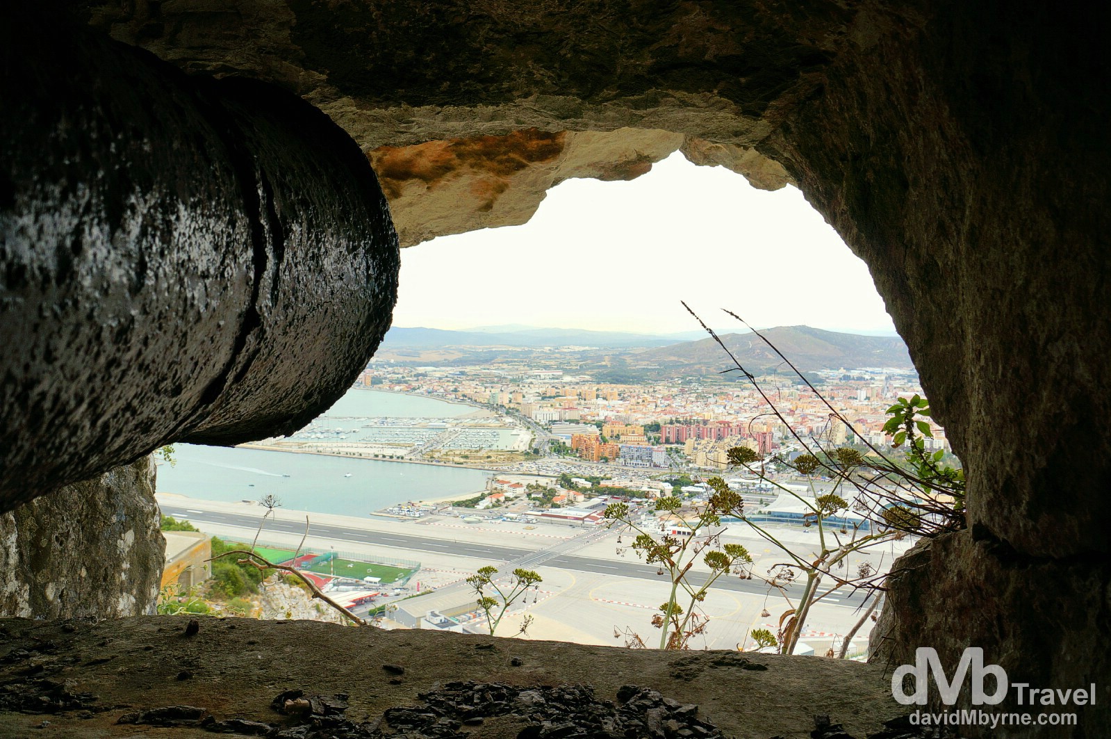 Looking out from one of the openings in the Great Siege Tunnels in The Upper Rock Nature Reserve, Gibraltar. June 5th, 2014.