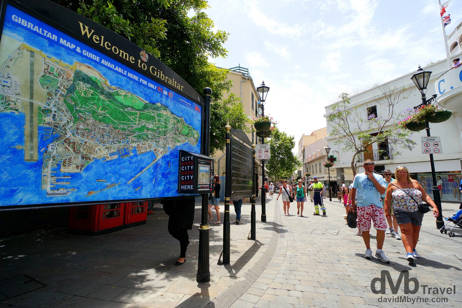 The start of Main Street in Gibraltar. June 5th, 2014.