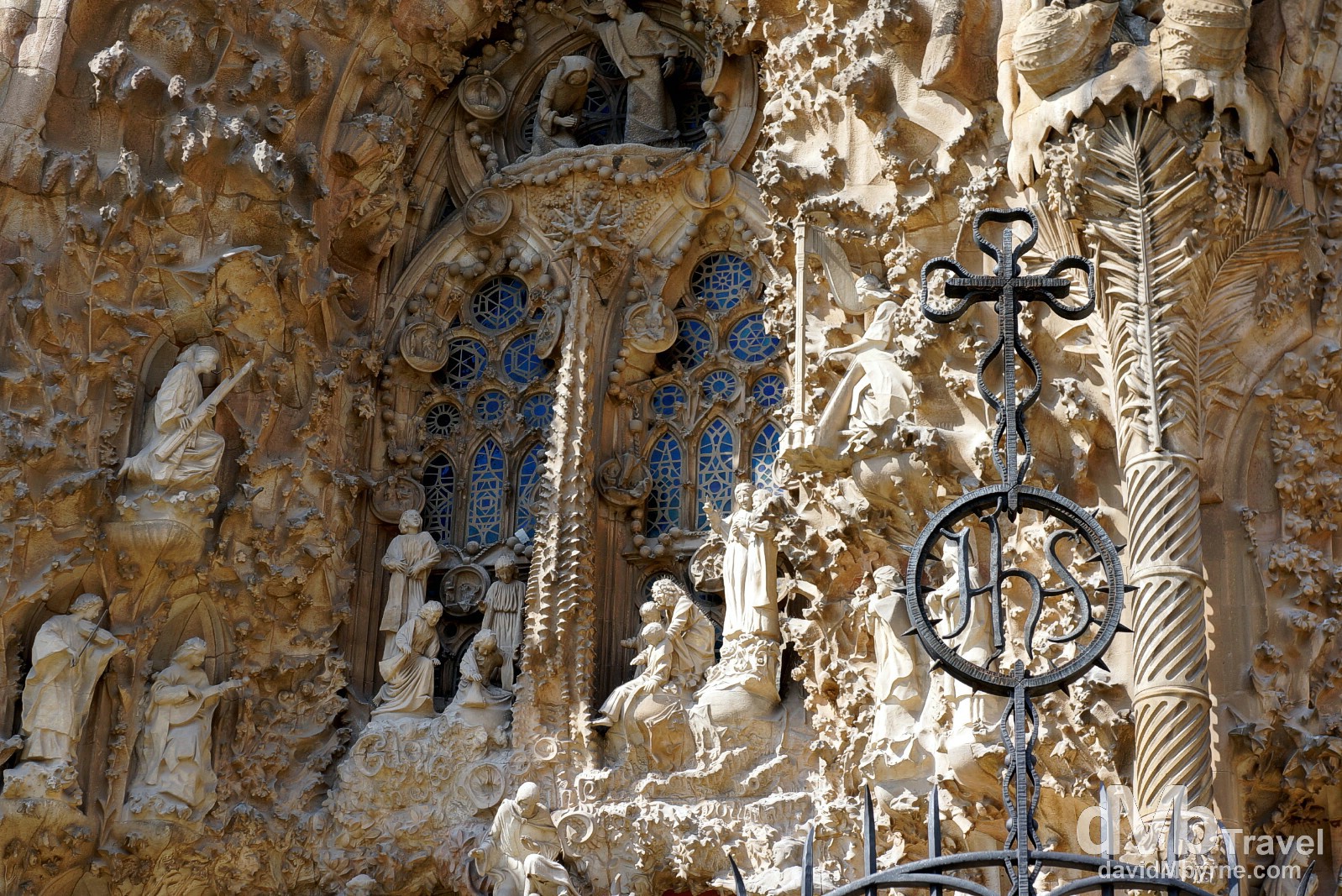 A section of the amazing Nativity facade of the UNESCO-listed Sagrada Familia in Barcelona Spain. June 18th, 2014.