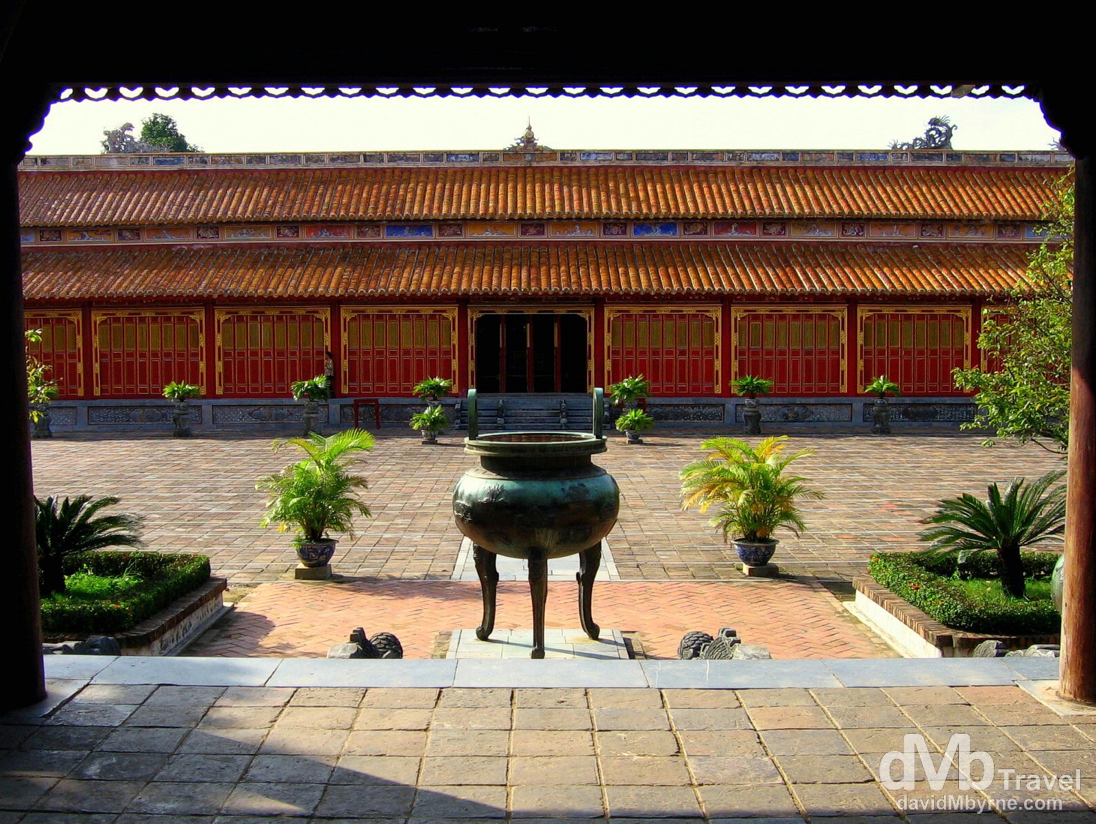 In the grounds of the ancient UNESCO-listed Citadel in Hue, Central Vietnam. September 7th, 2005.