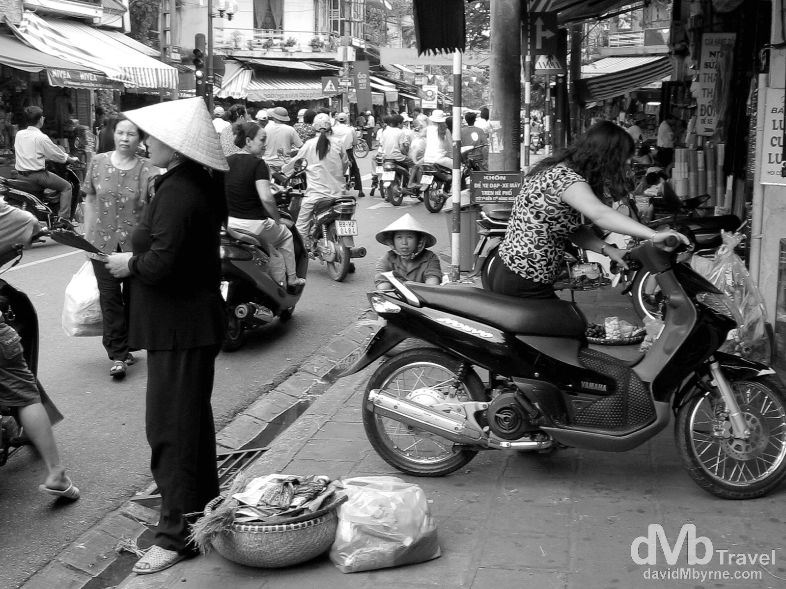Activity in a busy section of the Old Quarter in Hanoi, Vietnam. September 5th 2005.