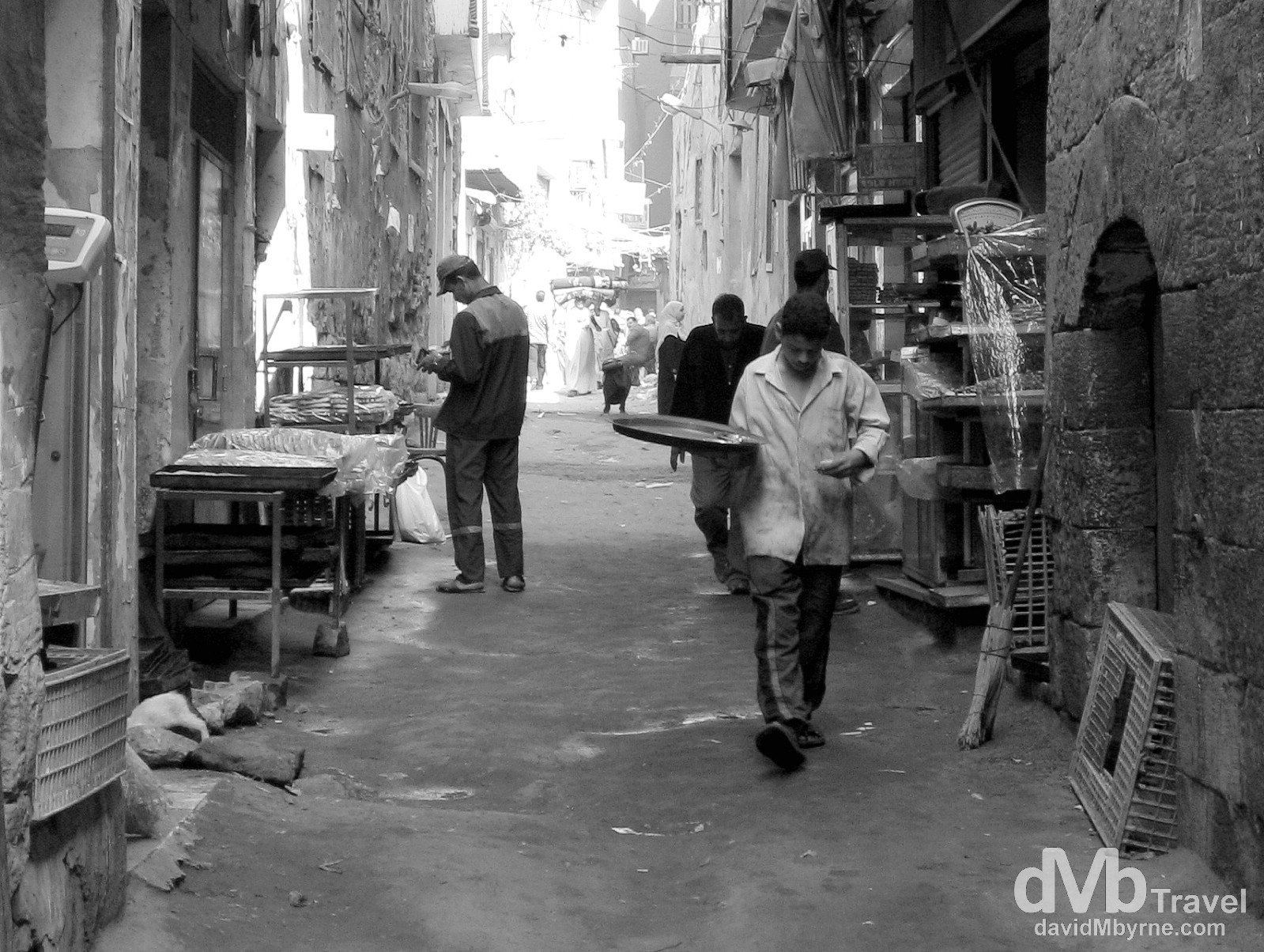A busy lane in the Islamic Cairo area of Cairo, Egypt. April 14, 2008.
