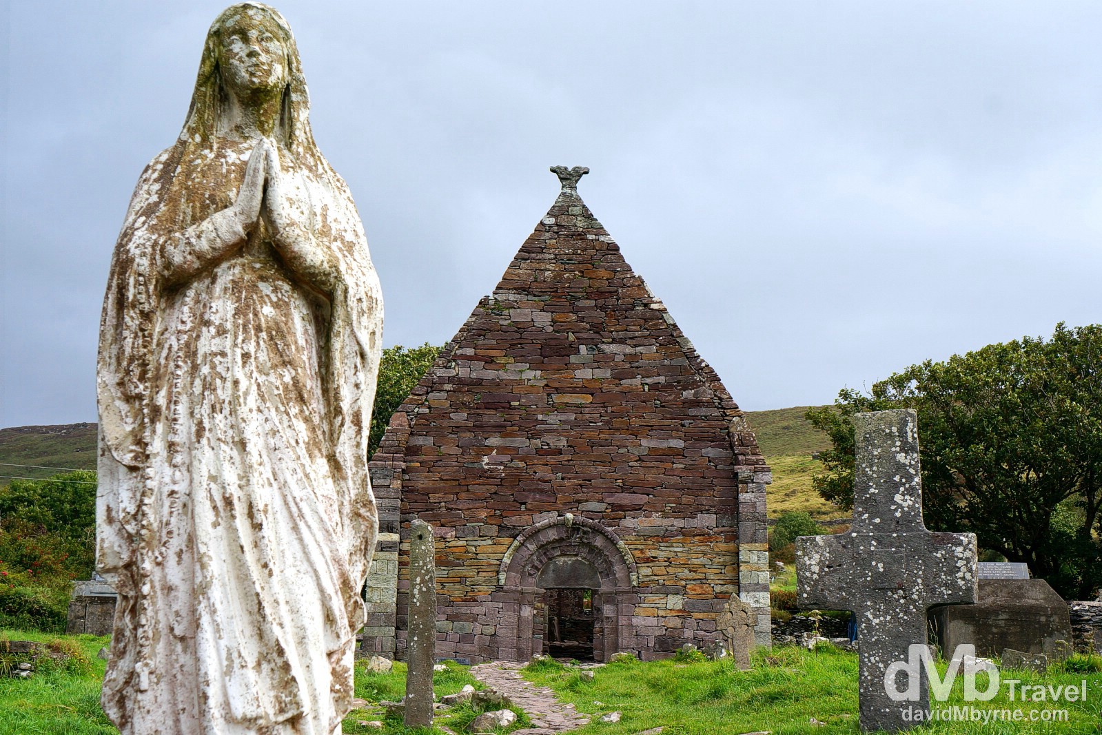Kilmalkedar Church, Dingle Peninsula, Co. Kerry, Ireland. August 28, 2014.