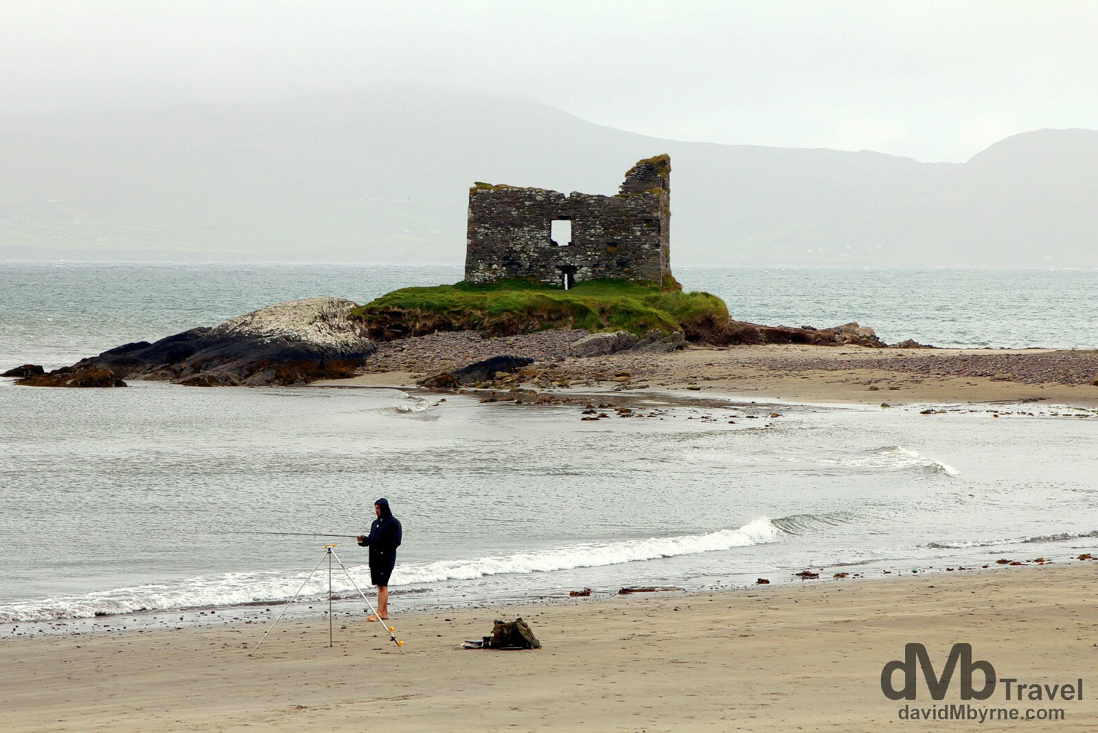 McCarthy’s Mor, the famous 'castle on the beach', in Ballinskelligs, Co. Kerry, Ireland. August 28, 2014.